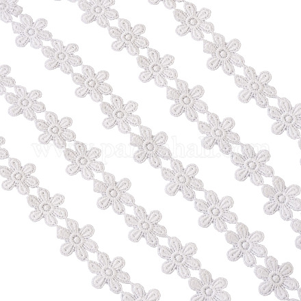 ポリエステルレーストリム  花柄  ホワイト  33mm&nbsp;OCOR-TAC0008-19-1