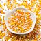 Glass Beads, Faceted, Rondelle, Gold, 4x3mm, Hole: 0.4mm, about 6800pcs/500g