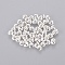 Iron Crimp Beads Covers, Cadmium Free & Nickel Free & Lead Free, Silver Color Plated, 3mm In Diameter, Hole: 1.2~1.5mm