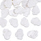 24Pcs Natural Freshwater Shell Carved Beads, Cloud, White, 13.5x17x2.5mm, Hole: 1mm