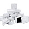 Paper Cardboard, Jewelry Ring Boxes, Square, White, 5.2x5.2x3.3cm