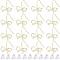 28Pcs Bowknot Shape Brass Earring Hook, with Loops & 40Pcs Plastic Ear Nuts, Golden, 22 Gauge, 16x15mm, Hole: 2mm, Pin: 0.6mm