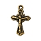 Tibetan Style Alloy Pendants, for Easter, Crucifix Cross, Antique Bronze, Cadmium Free & Nickel Free & Lead Free, 23.5x15x3mm, Hole: 1.5mm