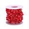 Handmade ABS Plastic Beaded Chains, Round, Red,3mm