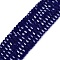 Opaque Glass Beads Strands, Bone Shape, Faceted, Dark Blue, 2~2.5x3.5~4x2.5~3mm, Hole: 0.7~0.8mm, about 142~160pcs/strand, 11.61~15.35 inch(29.5~39cm)