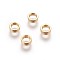304 Stainless Steel Spacer Beads, Flat Round, Real 18K Gold Plated, 6x2mm, Hole: 4mm