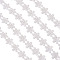 Polyester Lace Trim, Flower Pattern, White, 33mm