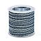 11M Polyester Braided Cord with Cotton Core & Metallic Thread, Sky Blue, 2.5mm, about 10.0465 Yards(11m)/Roll