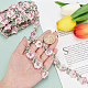 ポリエステルリボン  花柄  フラット  服飾材料  アザミ  3/4インチ（18x1.5mm）&nbsp;OCOR-WH0068-45C-3