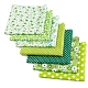 プリントコットン生地7枚  パッチワーク用  パッチワークにティッシュを縫う  正方形  黄緑  25x25cm&nbsp;PW-WG56120-04-1