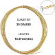 Textured Round Brass Spring Wire&nbsp;CWIR-WH0008-03A-2