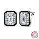 925 Sterling Silver Cubic Zirconia Stud Earrings&nbsp;EJEW-L294-013P-1