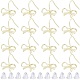 28Pcs Bowknot Shape Brass Earring Hook&nbsp;DIY-SP0001-06G-1