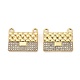 Rack Plating Alloy Pendants with Rhinestone&nbsp;PALLOY-Q005-01G-1