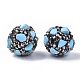 Polymer Clay Rhinestone Beads&nbsp;RB-S055-24C-2