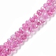 Transparent Electroplate Glass Beads Strands&nbsp;X-EGLA-F160-02D-1