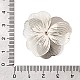 真鍮製ビーズキャップ  花  プラチナ  35x34.5x1.5mm  穴：1mm&nbsp;KK-C167-03G-P-3