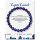 Synthetic Lapis Lazuli Beaded Stretch Bracelets&nbsp;PW-WG7FE75-10-1-1
