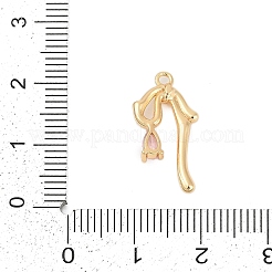 Brass Micro Pave Cubic Zirconia Pendants&nbsp;LS-ZIRC-P122-05C-G02