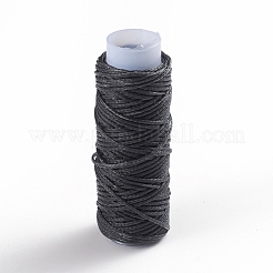 ポリエステルワックスコード  ジュエリー作りのための  グレー  0.8mm  約30m /ロール&nbsp;YC-WH0007-03B-05