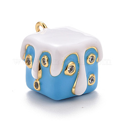 Clear Cubic Zirconia Pendants&nbsp;KK-E262-12G-01