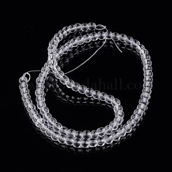 ラウンドガラスビーズ連売り  透明  3mm  穴：1mm  約99個/連  11.8インチ&nbsp;EGLA-J119-3mm-B01