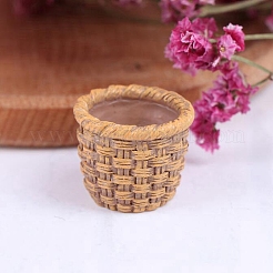 Mini Resin Bamboo Basket&nbsp;PW-WG88609-01