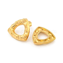 三角形 304 ステンレススチール イヤリング  女性用スタッドピアス  ゴールドカラー  20x20mm&nbsp;EJEW-L290-005G