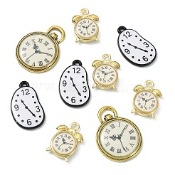 12pcs3スタイルチベットスタイルアロイペンダント  クロックのチャーム  ミックスカラー  17~24.5x12~18.5x3~4mm  穴：1.2~5mm  4個/スタイル&nbsp;FIND-CJ0005-77