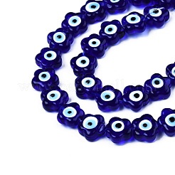 Handmade Evil Eye Lampwork Beads Strands&nbsp;LAMP-N029-008