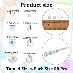 200Pcs 4 Styles Electroplate Glass Beads&nbsp;EGLA-BBC0001-02
