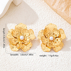 Alloy & Imitation Pearl Stud Earrings for Women&nbsp;WG3D3B2-01