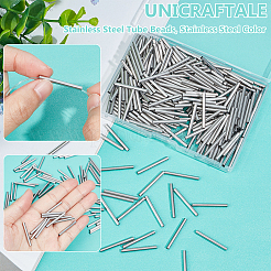 300Pcs 304 Stainless Steel Tube Beads&nbsp;STAS-UN0056-59