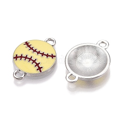 Rack Plating Alloy Enamel Sport Ball Connector Charms&nbsp;ENAM-N056-345P