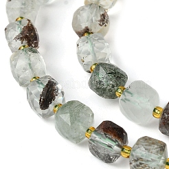 Natural Green Lodolite Quartz/Garden Quartz Beads Strands&nbsp;G-Q010-A18-01