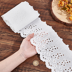 5Yards Cotton Embroidered Wavy Edge Flower Pattern Trimming&nbsp;DIY-UN0006-41