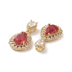 Brass Micro Pave Cubic Zirconia Pendants&nbsp;ZIRC-F134-19G-01