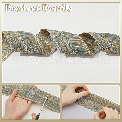 5ヤードのポリエステルタッセルリボン  フリンジリボン  衣服の装飾品  グレー  2-1/2インチ（62mm）&nbsp;DIY-FG0006-07