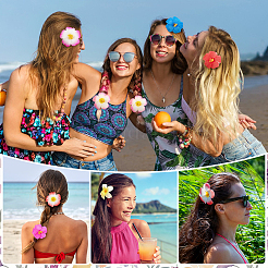17Pcs 17 Colors Flower EVA Alligator Hair Accessories&nbsp;PHAR-PH0001-23