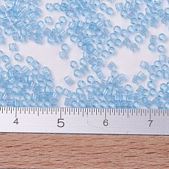 MIYUKIデリカビーズ小  シリンダー  日本製シードビーズ  15/0  （dbs0706)トランスペアレントアクア  1.1x1.3mm  穴：0.7mm  約35000PCS /ボトル  10 G /ボトル&nbsp;SEED-JP0008-DBS0706