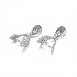 Anti-Tarnish Rhodium Plated 925 Sterling Silver Pendant Bails&nbsp;STER-L058-029P