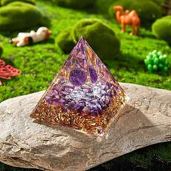 アメジストクリスタルピラミッド装飾  癒しの天使の結晶ピラミッド石のピラミッド  瞑想を癒すために  60x60x65mm&nbsp;JX069A