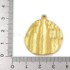 304ステンレスペンダント  リーフチャーム  ゴールドカラー  32x29x2mm  穴：2mm&nbsp;STAS-M073-51G