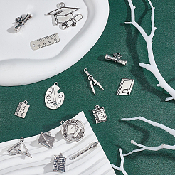 72Pcs 12 Style Graduation Theme Tibetan Style Alloy Pendants&nbsp;TIBE-SC0001-71
