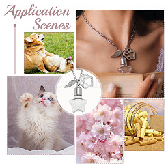 2Pcs 304 Stainless Steel Pendant Necklaces&nbsp;NJEW-DR00038