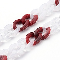 Handmade Acrylic Curb Chains&nbsp;AJEW-JB00943-02