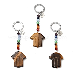 Natural Tiger Eye Chakra Keychain&nbsp;KEYC-F034-01D