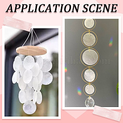 60Pcs 3 Styles Natural Capiz Shell Pendants&nbsp;SSHEL-SC0001-43