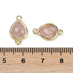 Natural Strawberry Quartz Faceted Connector Charms&nbsp;G-L514-048P-02