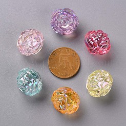 透明なアクリルビーズ  ABカラー  花  ミックスカラー  18x16.5mm  穴：2.5mm  約228個/500g&nbsp;TACR-S154-31C